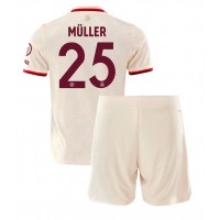 Koszulka piłkarska Bayern Munich Thomas Muller #25 Strój Trzeci dla dzieci 2024-25 tanio Krótki Rękaw (+ Krótkie spodenki)